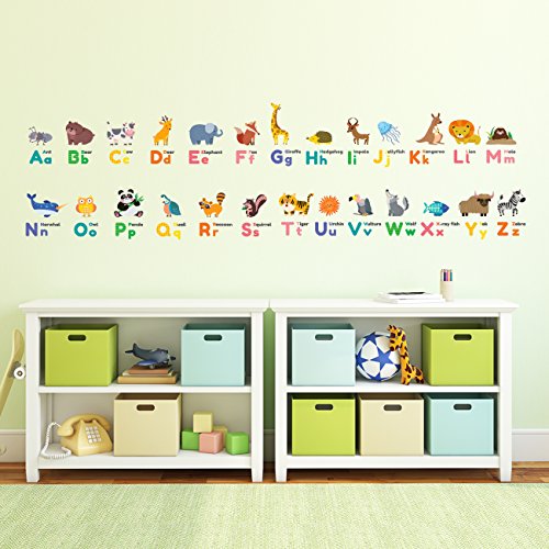 DECOWALL DS8-1614 Vinilos Decorativos ABC Animales para Niños miniatura 2