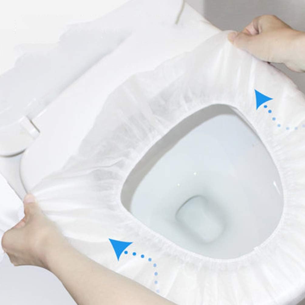 50pcs Dispossable Toilet Seat Covers, Portable Non-Slip Potty Seat Covers for Kids or Adults Travel Accessories