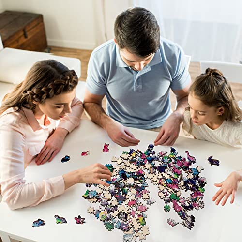 Wejimifa Wooden Puzzle For Adults, Wooden Jigsaw Puzzles For Adults And Kids, Wood Puzzles Adult, Wood Cut Animal Shaped Cat Puzzles, Gift For Adults And Kids (11.2X11.8 Inches, 200 Pieces) #TOP5