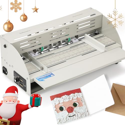 Mxmoonant - Mxmoonant Electric Creasing Machine with Adjustable Speed 0-100r/min, Paper Creaser Perforator Cutter Folder for Cards Invitations Tickets 110V