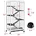 Yaheetech 52-inch Rat Cage Multi Level Rolling Pet Cage for Ferret/Chinchilla/Squirrels/Bunny with Water Bottle, White