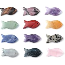 5PCS Fish Shaped Crystal Pendant Handmade Natural Stone Tiger Eye Amethyst Charms Leather Cord Necklaces Choker Jewelry
