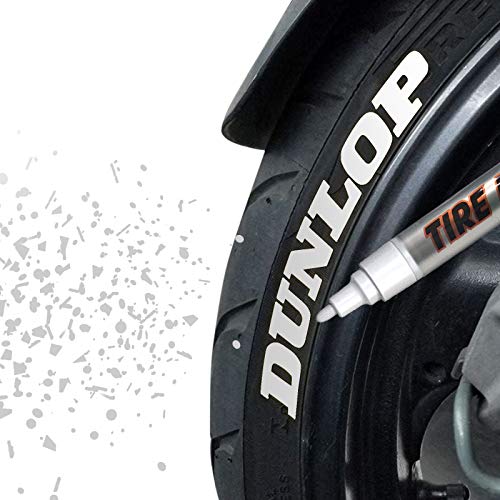 MC MOTOPARTS Permanent Color Tire Pen Marker Lettering Paint Drawing Tool Automotive Motorcycle Care 1 piece (White)