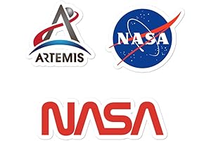 NASA Stickers, NASA Meatball, NASA Worm, NASA Artemis Sticker