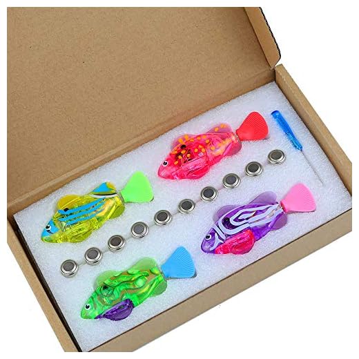 WoLover Swimming Robot Fish Toy for Cat and Dog with LED Light, Interactive Swimming Toy to Stimulate Your Pet's Hunter Instincts, Activated in Water Magical Electric Toy