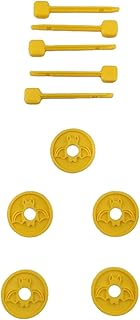 Replacement Discs Projectiles Missiles Bullets for Fisher Price Imaginext DC Super Friends (Yellow 5 Discs 5 Projectiles)
