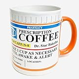 Rockin Mug Hilarious Prescription Coffee Ceramic Mug, Funny Gift - 12 Ounce Coffee and Tea Cup - Great Gift for any occasion for Nurses, Gag Gifts for Men and Women, White Elephant Gifts