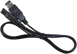 Líneas de Carga para afeitadoras eléctricas Revestimiento de PVC Flexible Longitud de 1, 24 m con Cable de Datos de conectividad Adecuado para Herramientas de Aseo Cable de Carga Flexible