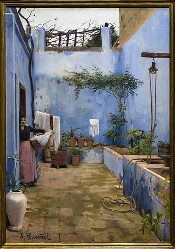 Art mural moderne Le patio de Rusiñol impression haute qualité