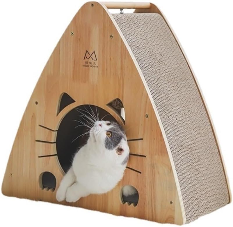 猫の家 猫の巣猫ヴィラ通気性テント無垢材爪グラインダー両用