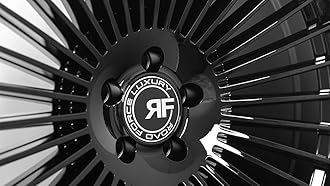 Road Force RF35 - Staggered 20 Inch Wheels (Set of 4 Rims) - Gloss Black Finish - Fits Most Sedans, Coupes, and SUVs - Concave Wheels