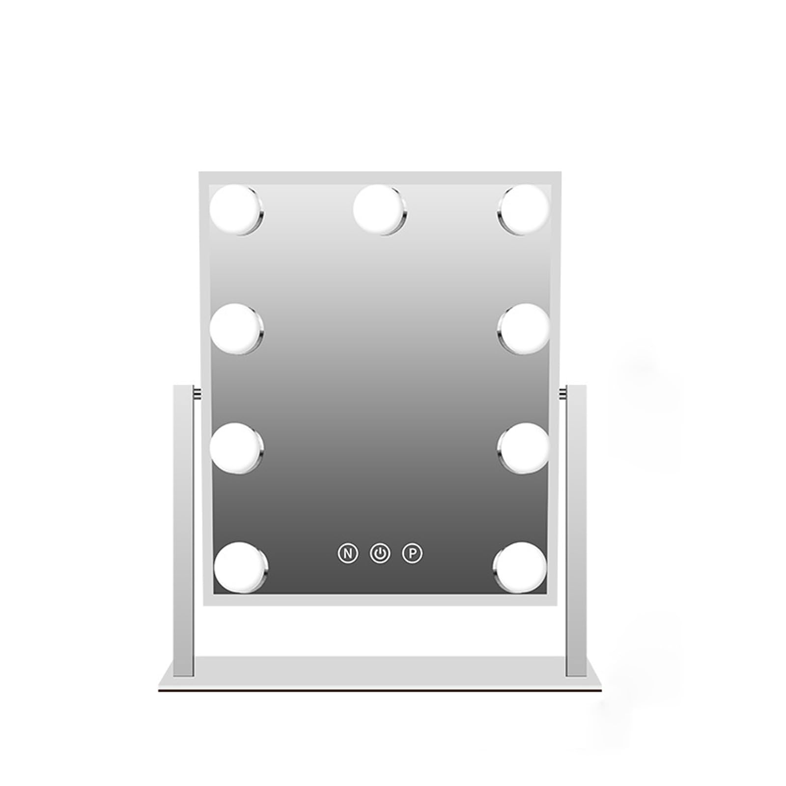 Hollywood Vanity Mirror with 9 LED Lights, Tabletop Bathroom Makeup Mirror