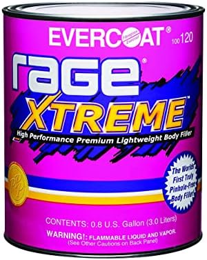 Evercoat Rage Xtreme - High Performance Premium Lightweight Pinhole-Free Body Filler - 128 Fl Oz