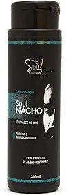 Condicionador Masculino Soul Macho 300ml - Hidratação e Maciez para Cabelos de Homens - Soul Cosmeticos