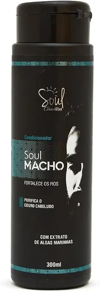 Condicionador Masculino Soul Macho 300ml - Hidratação e Maciez para Cabelos de Homens - Soul Cosmeticos