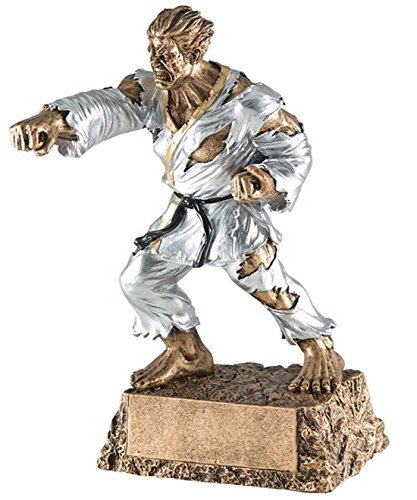 Decade Awards Karate Monster Trophy - Triumphant Beast Martial Arts Award - 6.75 Inch Tall - Customize Now