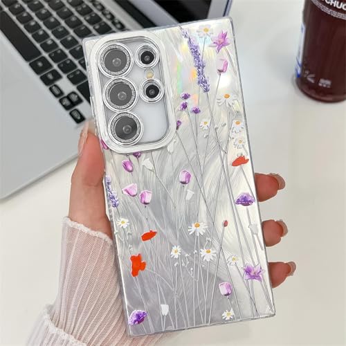Coque Samsung A54 5G rigide motif floral polycarbonate, protection arrière SH1 antichoc