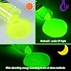 Renfio 12 Colors Glow in The Dark Powder Set, 9.86oz 276g Resin Luminous Pigment Powders Glowing Mica Powder Glow Paint Dyes for Epoxy Resin Supplies, Acrylic Paint, Nail Art, DIY Crafts, Slime #3