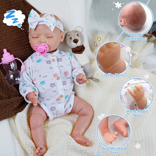 Dollox QM24021A Lifelike Baby Dolls Interactive Reborn Baby Doll Laugh Cry thumb #1