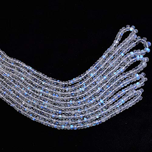 Perles de Pierres Moonstone d'arc-en-ciel blanc pour créer vos propres bijoux d'été élégants