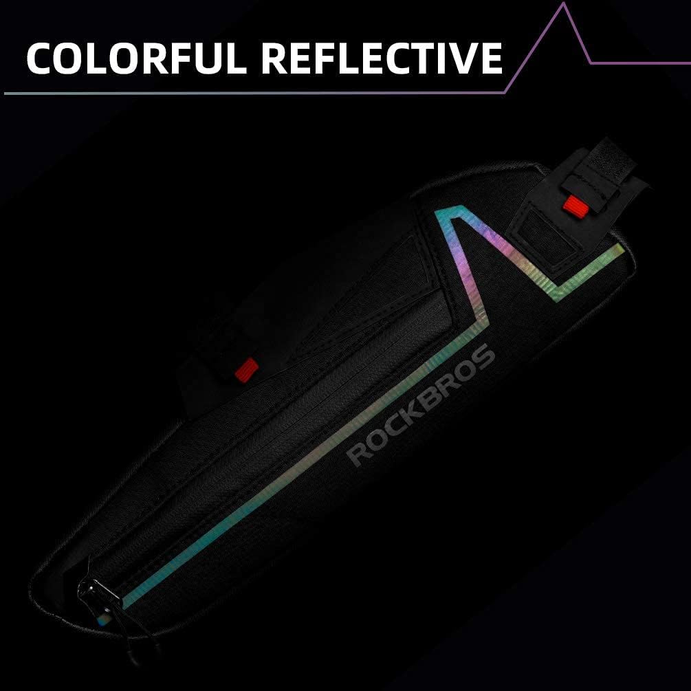 ROCKBROS Bike Frame Bag Bike Triangle Bag Water Resistant Bicycle Under Top Tube Bag Colorful Reflective 1.5L Large Capacity Bike Storage Bag for Mountain Road Bike Tools Accessories