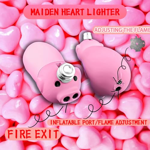 Encendedor Mini Cerdito Rosa WEQTETJU miniatura 7
