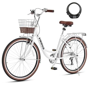 VIRIBUS Womens Cruiser Bike, 7 Speed Beach Cruiser Bike for VIRIBUS Womens Cruiser Bike, 7 Speed Beach Cruiser Bike for