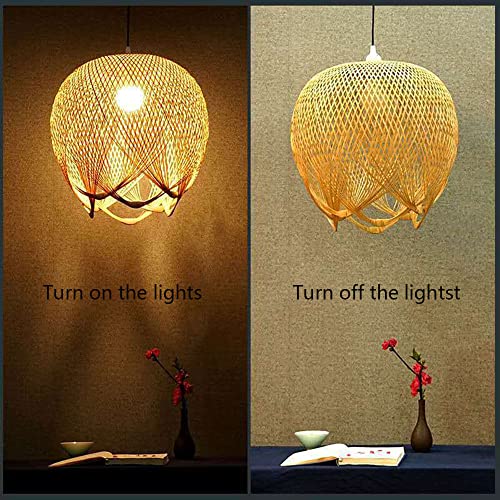 Lustre en rotin E26 pour éclairage suspendu chaleureux et tamisé - 5
