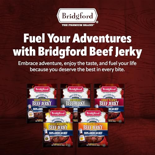 Bridgford Sweet Baby Rays Beef Jerky 3.25oz, Variety Pack, 1 Original, 1 Honey Barbeque, 1 Sweet Teriyaki, 1 Peppered, 1 Sweet N Spicy