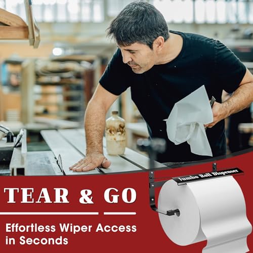Image of Wall Mounted Wiper Dispenser, Jumbo Paper Towel Dispenser, 17.0 inchx8.5 inchx7.5 inch