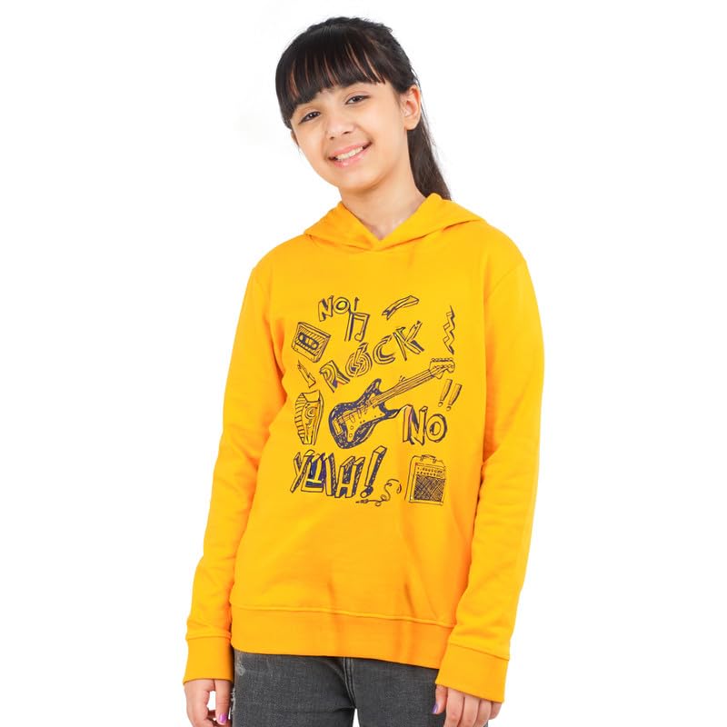 ARIEL Girls Cotton Hooded Sweatshirt(Pack of 1)