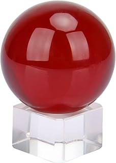 赤い玉 風水 開運グッズ クリスタルボール 30mm 台座付き | 玄関 インテリア 置物 飾りボール 金運・恋愛運・仕事運 招福 縁起物 (赤)