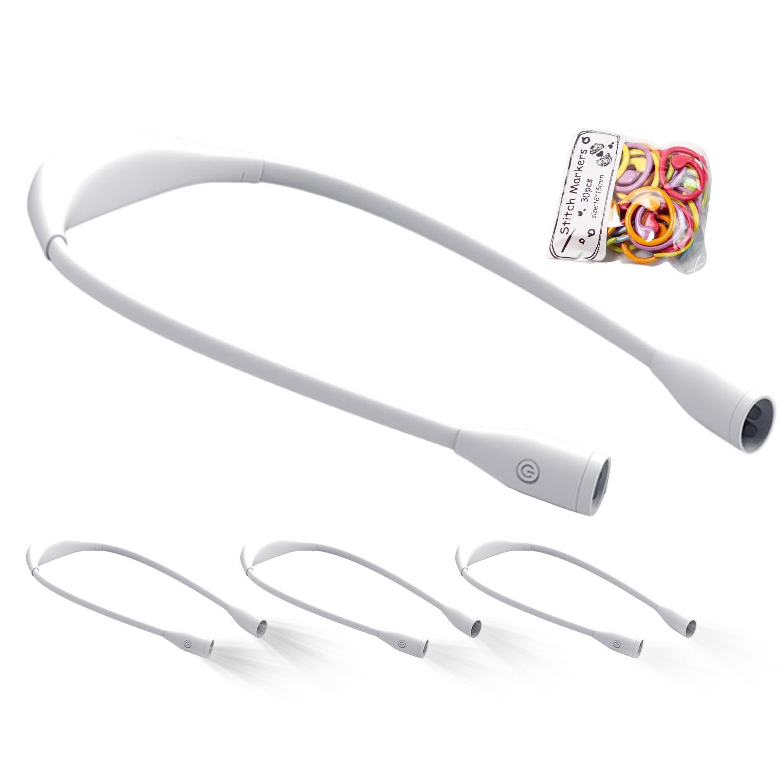 Luz ganchillo tejer cuello led ajustable para sala de estar dormitorio y camping 8