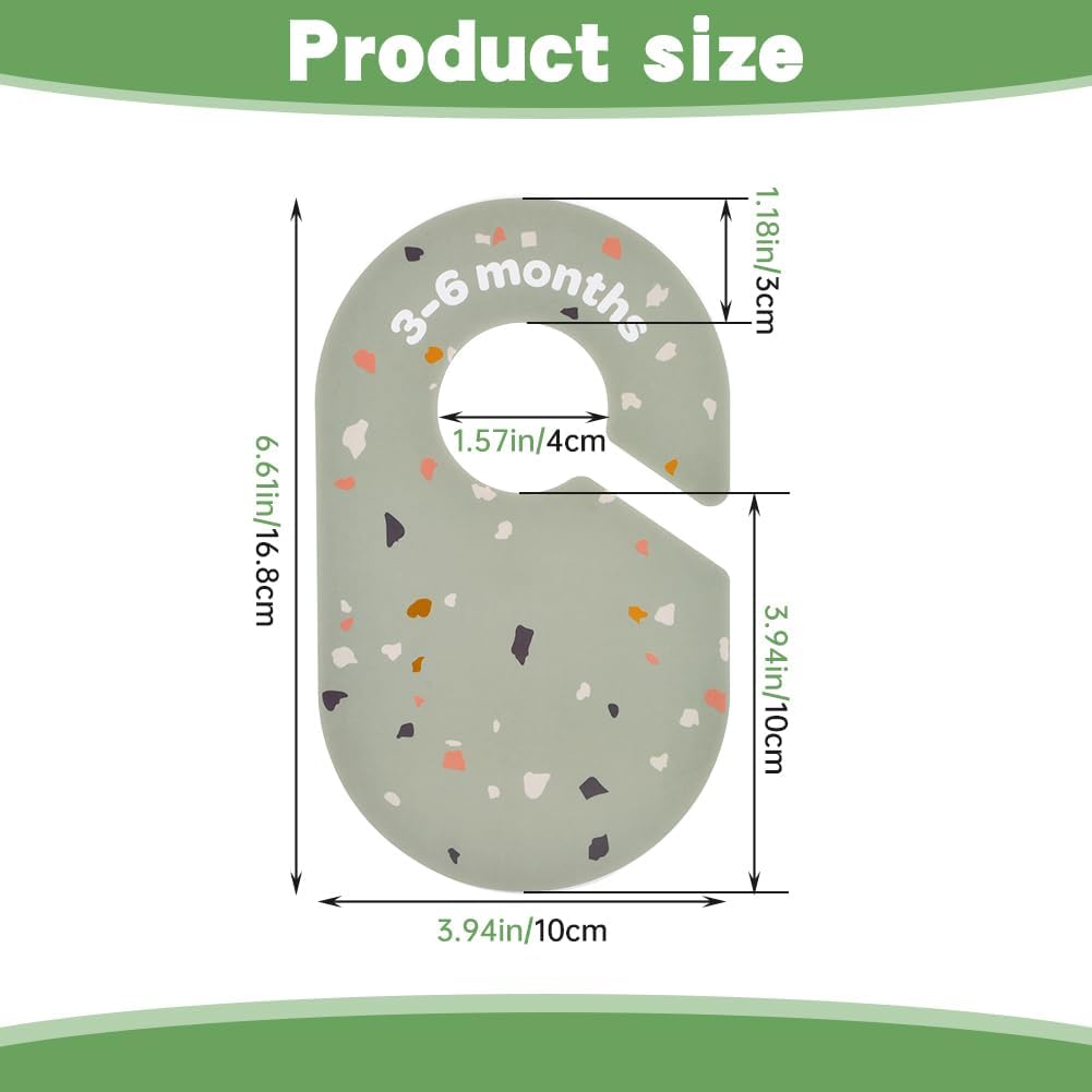8pcs Baby Closet Divider for Closet Baby Wardrobe Organizer Nursery Hanger Month Dividers for Clothing Organizer Size Separators for Newborn to 2T(Color:Color)