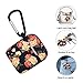 AIRSPO Compatible with Case Airpods 2&1 with Keychain (Black Rose)