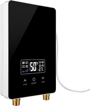 Electric Tankless Water Heater, 110V, 3.5KW, On Demand Hot Water Heater with Remote Control