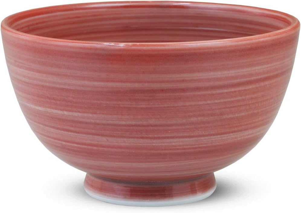 Ctoc Japan 806141 Rice Bowl, Red, Diameter 5.3 x 3.1 inches (13.5 x 8 cm), Stylish, Small, Hasami Ware Red