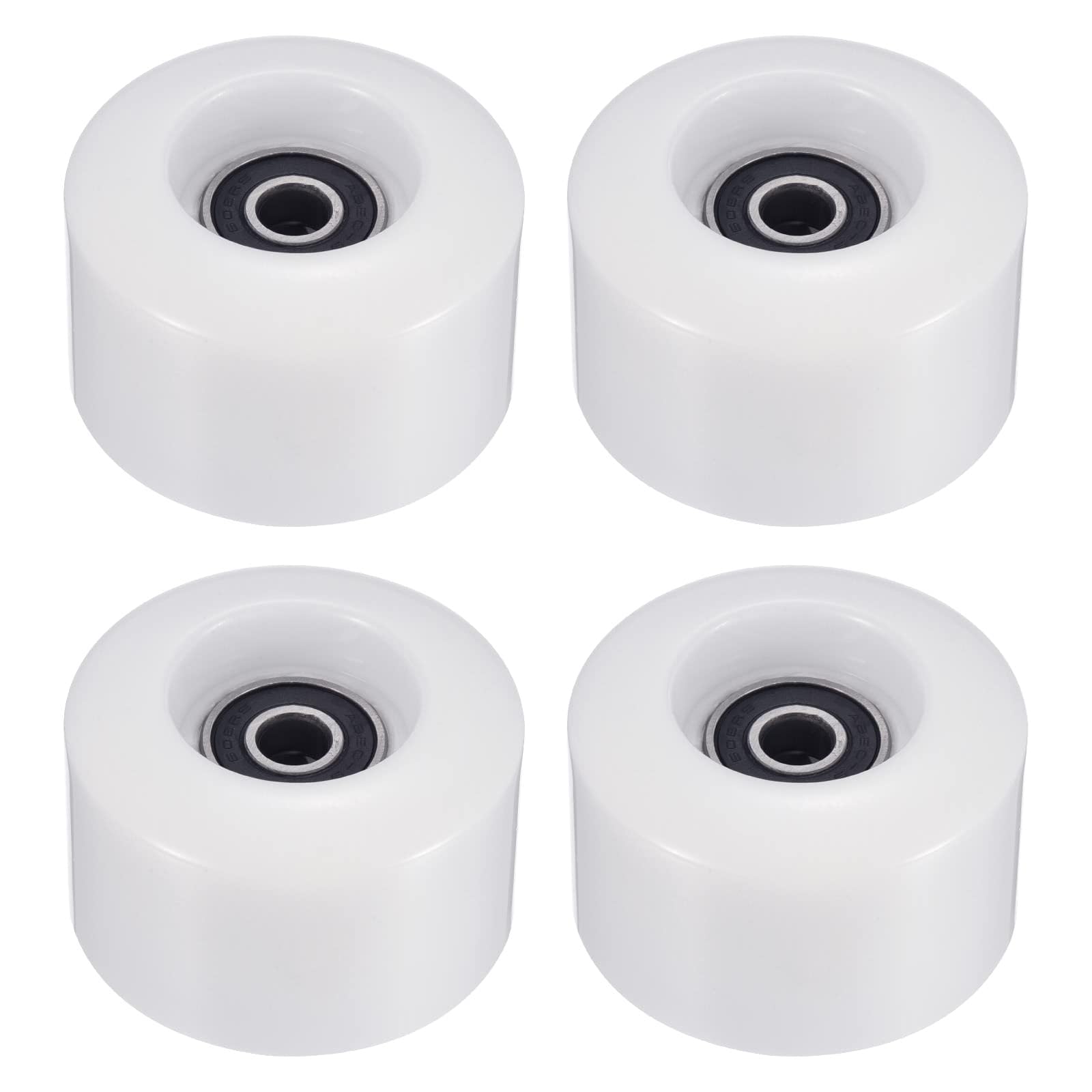 TA-VIGOR 55mm Skateboard Wheels 80A with ABEC-9 Bearings White 4pc
