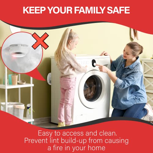 Dryer Dock The Original Dryer Vent Quick Release - Two-Piece Dryer Hose Quick-Connect, Twist & Lock Tight, Fits 4 Inch Tubes,White #TOP5