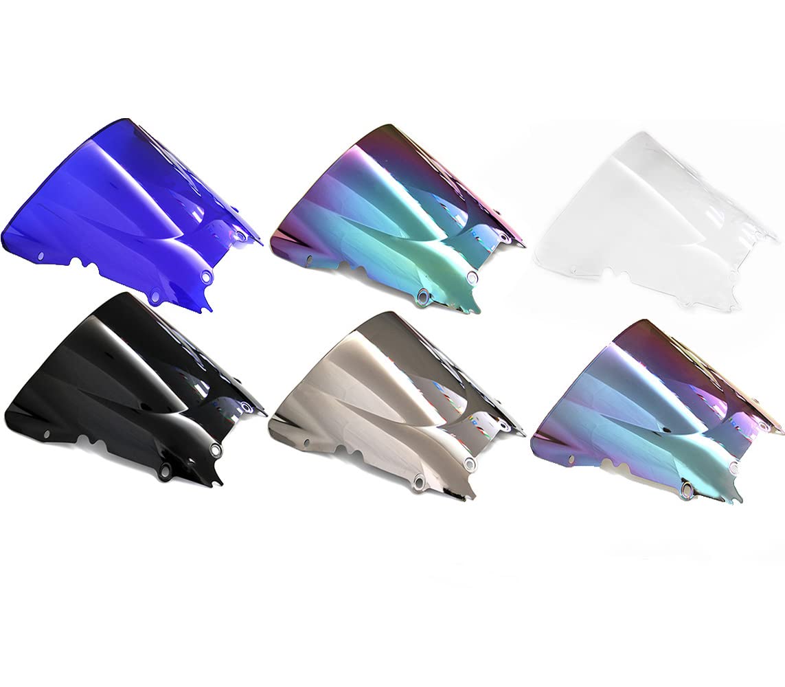 Deflectores de viento de doble burbuja para motocicleta Yamaha YZF R6 1998-2002 (iridio