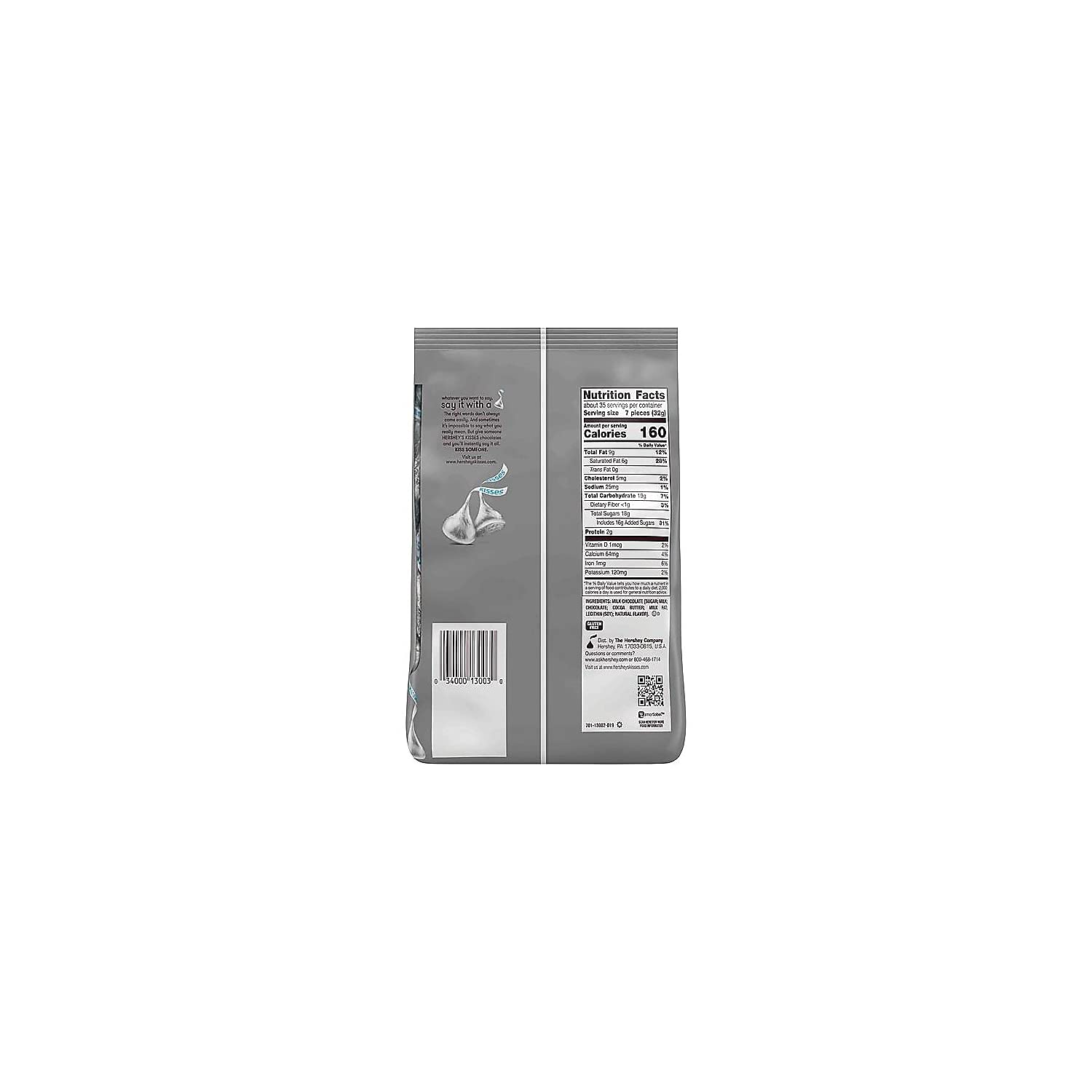 Hersheys Kisses Milk Chocolate Party Pack, 35.8 Ounce