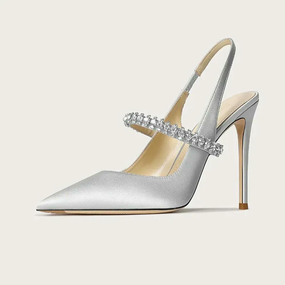 SYJYM Chaussures à talons hauts pointus avec bandeau et sandales pour femme