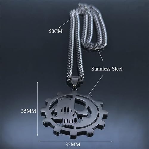 Adeptus Mechanicus Stainless Steel Chains Necklace Men/Women Army Lot Ork Tau Blace Jewelry #TOP5