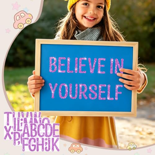 Image of Glitter Letter Stickers, 3 Inch Large Letters for Poster Board (Purple) | 160 PCS,Self-Adhesive,Vinyl Alphabet Stickers,Bulletin Board Letters for Classroom,Party,DIY Crafts,Home,Office,Mailbox Decor