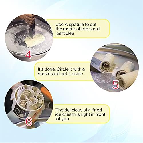 Miniatura 6 de Kolice Máquina de helado frito en sartén cuadrada única con certificación ETL NSF comercial de 21 x 21 pulgadas, máquina de helado de rollo de yogur