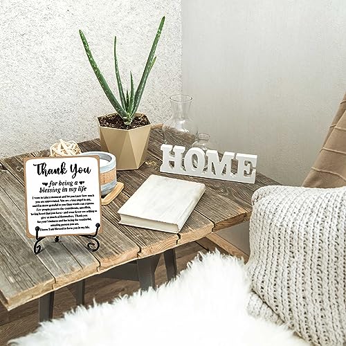 Thank-You-Gifts-for-Women-Men-Friends-Mom-Thank-You-for-Being-A-Blessing-in-My-Life-Wooden-Plaque-with-Stand-Thanksgiving-Day-Gifts-for-Family-Member-Desk-Decor-B75 Thank You Gifts for Women Men Friends Mom Thank You for Being A Blessing in My Life Wooden Plaque with Stand Thanksgiving Day Gifts for Family Member Desk Decor B75