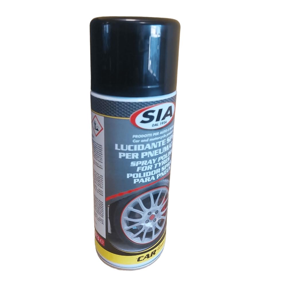 Generico Sia 8548 Nero GOMME LUCIDANTE Spray per Pneumatici. Protegge E RAVVIVA Il Colore dei Pneumatici PRESERVANDOLI da SCREPOLATURE E da Agenti ATMOSFERICI. Kit PROMOZIONE 10 bombolette da 400 ML