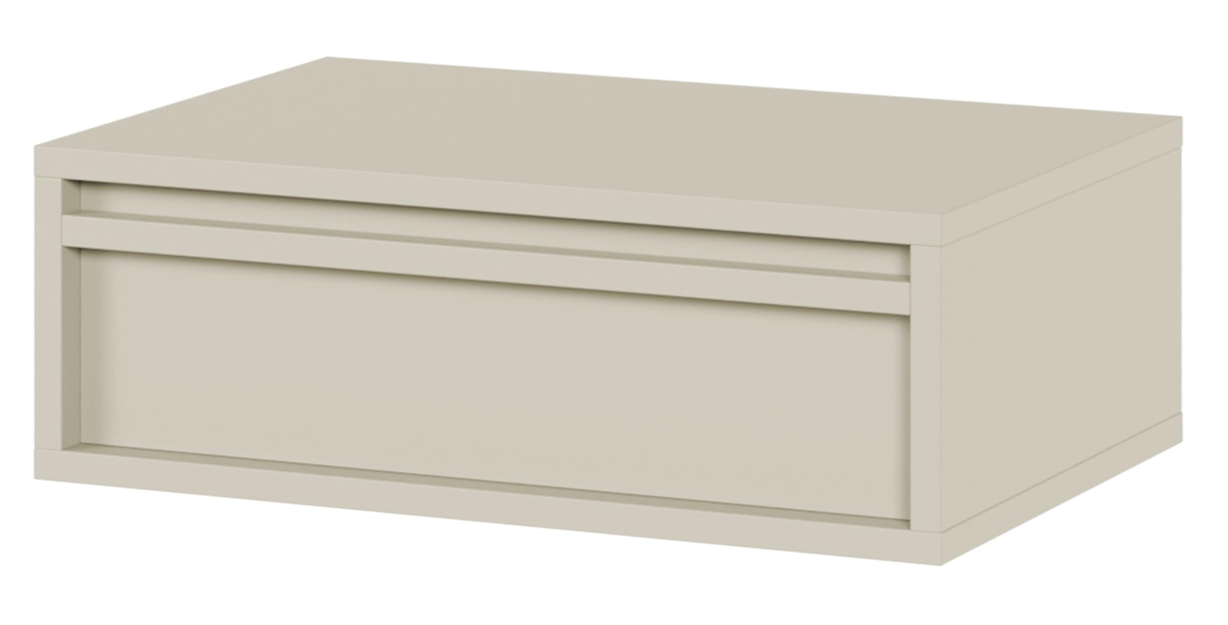 Selsey Comodino Per Camera Da Letto Con Cassetto Comodino Da Notte Sospeso Stile Moderno 50 cm Beige Grigio Evo