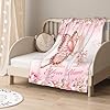 Personalized Baby Blanket Butterfly Custom Blanket with Name Soft Flannel Throw for Boys Girls Toddlers Infants Kids Newborns Nursery Stroller Crib Decor Baby Gift for Birthday #5