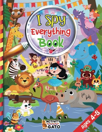 I Spy Everything for kids ages 4-8: Search and find Puzzles with fun Games and activities, seek Ocean Animals, Dinosaurs, Unicorn, Outer Space and more, to improve focus and concentration.